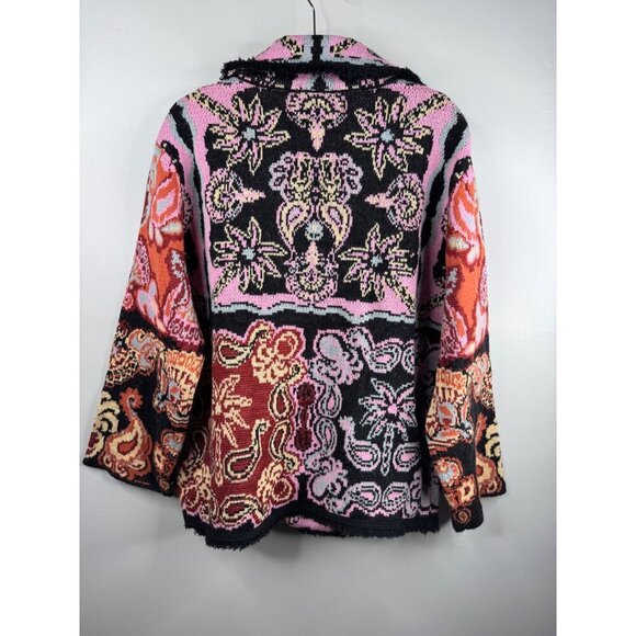 NWT FARM Rio Black Sweet Mermaids Knit Blazer Cardi Colorful Wool Blend Size S - Picture 4 of 5